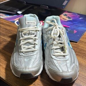 Nike Silver and Teal Running Shoes